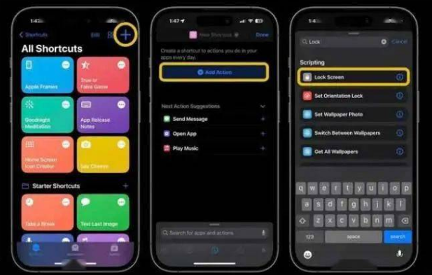 蓬安苹果14锁屏维修店分享iPhone14升级iOS16.4后如何创建锁屏快捷方式 