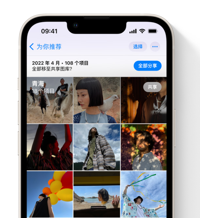 蓬安苹果维修网点分享在 iPhone 上使用共享图库 