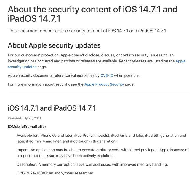 蓬安苹果手机维修分享iOS 14.7.1 正式版更新内容及升级方法 